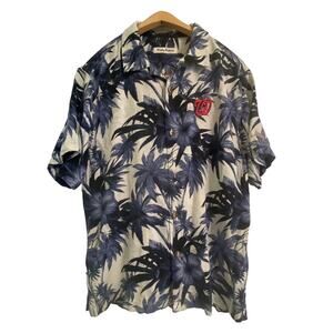 Washington Nationals Tommy Bahama Men's SZ M Navy Harbor Island Hibiscus Shirt